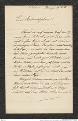 Nachlass Franz Steindachner, Brief von Franz Liechtenstern an Franz Steindachner (27.02.1881), Inv.Nr. 303.02, Seite 1